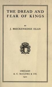 Cover of: The dread and fear of kings