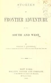 Cover of: Stories of frontier adventure in the South and West by William Turner Coggeshall