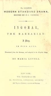 Ingomar, the barbarian by Maria Lovell