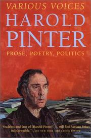 Cover of: Various Voices by Harold Pinter