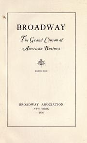 Cover of: Broadway by Broadway Association.
