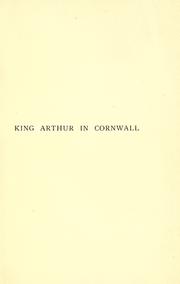 Cover of: King Arthur in Cornwall
