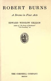 Robert Burns by E. W. Gilliam