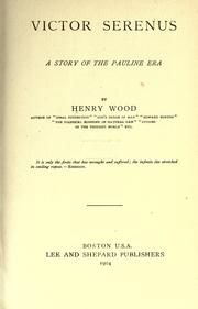 Cover of: Victor Serenus by Wood, Henry