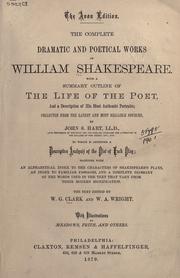 Cover of: The Complete Dramatic and Poetical Works of William Shakespeare by William Shakespeare, William Shakespeare