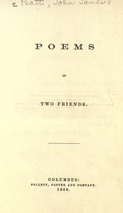 Cover of: Poems of two friends.