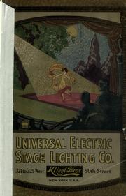 Cover of: Electric stage & theatre lighting apparatus and effects ... Catalogue K.