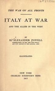 Cover of: Italy at war and the allies in the west by E. Alexander Powell
