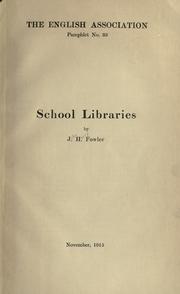Cover of: School libraries.