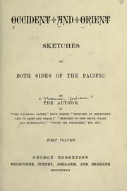 Cover of: Occident and Orient: sketches on both sides of the Pacific