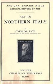 Cover of: Art in northern Italy by Ricci, Corrado