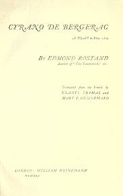 Cover of: Cyrano de Bergerac by Edmond Rostand