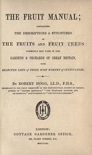 Cover of: The fruit manual by Hogg, Robert