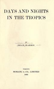 Cover of: Days and nights in the tropics by William Richard Harris, William Richard Harris