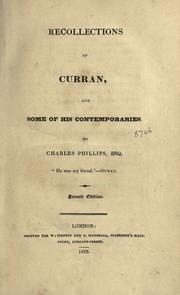 Cover of: Recollections of Curran and some of his contemporaries