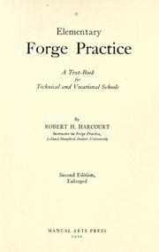 Cover of: Elementary forge practice by Robert H. Harcourt, Robert H. Harcourt