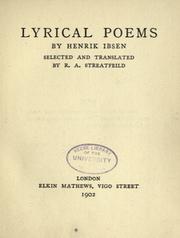 Cover of: Lyrical poems