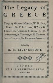 Cover of: The legacy of Greece