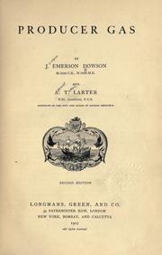 Cover of: Producer gas by Joseph Emerson Dowson