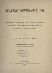 Cover of: Healing power of mind by Julia Anderson Root