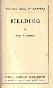 Cover of: Fielding by Austin Dobson