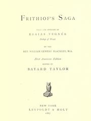 Cover of: Frithiof's saga by from the Swedish of Esaias Tegnér ; by William Lewery Blackley.