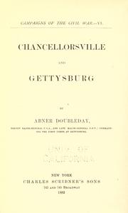 Cover of: Chancellorsville and Gettysburg by Abner Doubleday