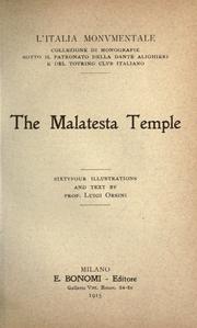 Cover of: The Malatesta temple: sixtyfour illustrations, and text