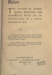 Cover of: Letters, selected and arranged with an introd. by J. Logie Robertson.