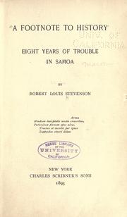 Cover of: A  footnote to history by Robert Louis Stevenson