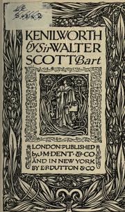 Cover of: Kenilworth. by Sir Walter Scott