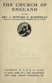 Cover of: The Church of England by John Howard Bertram Masterman