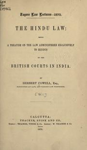Cover of: The Hindu law by Herbert Cowell