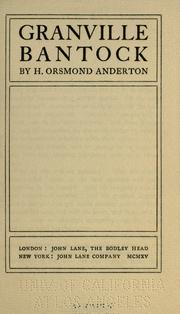 Granville Bantock by H. Orsmond Anderton