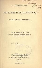 Cover of: A treatise on the differential calculus, with numerous examples.