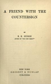 Cover of: friend with the countersign