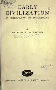 Cover of: Early civilization