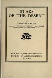 Cover of: Stars of the desert by Laurence Hope