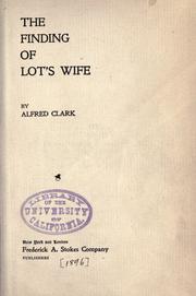 Cover of: The finding of Lot's wife