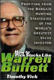 Cover of: How to Pick Stocks Like Warren Buffett by Timothy Vick