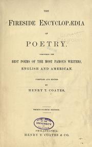 Cover of: The fireside encyclopedia of poetry by Henry Troth Coates