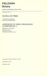 Cover of: Flora of Peru.