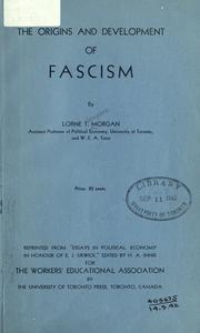 Cover of: The origins and development of fascism