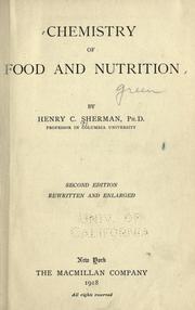 Cover of: Chemistry of food and nutrition by Henry C. Sherman