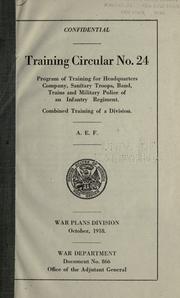 Cover of: Training circular no. 24 by Washington Document Center (U.S.)