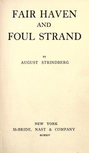 Cover of: Fair haven and foul strand by August Strindberg