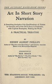 Cover of: Art in short story narration ... by Henry Albert Phillips