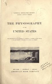 Cover of: The physiography of the United States: ten monography