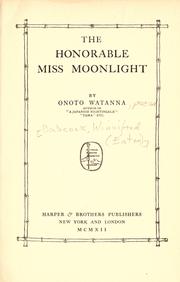 Cover of: The honorable Miss Moonlight