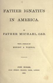 Cover of: Father Ignatius in America